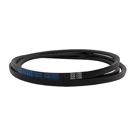 D&D 5VK1700 170" Outside Length, 5/8" Top Width, 1 Ribs 5VK1700